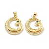 Brass Micro Pave Cubic Zirconia Pendants KK-Z098-01G-02-1