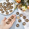 30Pcs Brass Bead Caps KK-FH0008-34AB-3