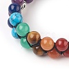 Chakra Natural Amethyst Braided Bead Bracelets BJEW-O164-A03-3