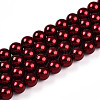 Baking Paint Pearlized Glass Pearl Bead Strands X-HY-N002-6mm-A13-2