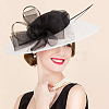3Pcs 3 Colors Polyester Round Fascinator Hat Base for Millinery AJEW-FG0002-76-6
