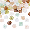 70Pcs 7 Colors Resin Buttons BUTT-TA0001-42-3
