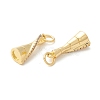 Rack Plating Eco-friendly Brass Micro Pave Clear Cubic Zirconia Pendants KK-D072-01G-I-NR-2