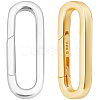 2Pcs 2 Colors 925 Sterling Silver Spring Gate Rings STER-BBC0008-02-1
