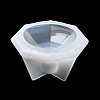 Faceted Hexagon DIY Silicone Candle Cup Molds DIY-P078-05-8
