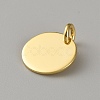 Flat Round 925 Sterling Silver Charms STER-WH0005-43A-G-2