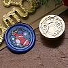 Christmas Series Wax Seal Brass Stamp Head AJEW-M037-01G-11-1