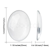 Transparent Oval Glass Cabochons GGLA-R022-40x30-2