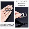2 Sets Tibetan Style 304 Stainless Steel Watch Band Clasps STAS-UN0039-87A-4