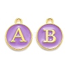 Initial Letter A~Z Alphabet Enamel Charms ENAM-Q437-10-2