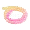Spray Painted Crackle Glass Beads Strands DGLA-C002-8mm-01-1