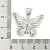 Brass Micro Pave Clear Cubic Zirconia Pendants ZIRC-P115-03P-3