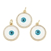 Brass Micro Pave Cubic Zirconia Pendants KK-G522-27G-1