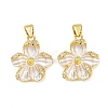 Brass Micro Clear Cubic Zirconia Peg Bails Pin Pendants KK-CBA6A75-52B-G-1
