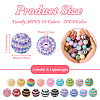 38Pcs 19 Colors Resin Rhinestone Beads Sets RESI-TA0001-81-4