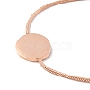 Enamel Oval with Star Link Slider Bracelet with Snake Chain for Women STAS-P302-11KCG-4