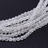 Natural Quartz Crystal Round Beads Strands G-J303-01-8mm-1