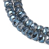 Electroplate Glass Beads Strands GLAA-Q105-03W-3