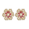 Flower Glass Seed Bead Stud Earrings EJEW-MZ00668-3
