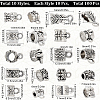 100Pcs 10 Style Tibetan Style Alloy Tube Bails FIND-SC0008-44-2
