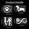 8 Sheets 4 Style Infinity Love & Bird Laser Style Plastic Adhesive Car Stickers STIC-GF0001-04C-2