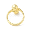 Rack Plating Brass Double Ball Finger Ring RJEW-B037-01G-2