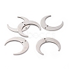 201 Stainless Steel 2-Loop Link Charms STAS-N090-LA039-P-2