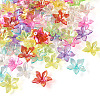 80Pcs 8 Colors Acrylic Bead Caps MACR-TA0002-01-3