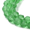 Electroplate Transparent Glass Beads Strands EGLA-I018-FA05-3