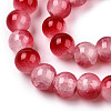 Crackle Baking Paint Imitation Jade Glass Beads Strands DGLA-T003-10mm-11-2
