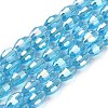 Electroplate Glass Beads Strands GC6X9MMC20Y-AB-1