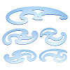 5Pcs 5 Styles Acrylic Drawing Template Measuring Ruler Set TOOL-WH0242-001-1