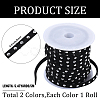 2 Rolls 2 Colors Faux Suede Cord with Aluminum Rivets OCOR-CY0001-03P-2