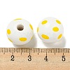 Printed Wood European Beads WOOD-G022-18B-3