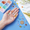 240Pcs 8 Style Transparent Spray Painted Glass Beads GLAA-FH0001-29-3