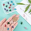 24Pcs 6 Colors Transparent Glass Charms GLAA-PH0001-28-6
