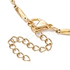 Ion Plating(IP) 304 Stainless Steel Faceted Bar Link Chain Bracelet Makings AJEW-JB01184-01-3
