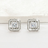 Brass Rhinestone Clip-on Earrings SZ0570-1