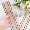 Polyester Stripe Pattern Ribbons OCOR-WH0060-43-3
