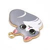 Alloy Enamel Pendants ENAM-M046-11G-B-4