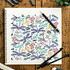 Self-Adhesive Silk Screen Printing Stencil X1-DIY-WH0338-260-1