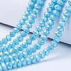 Electroplate Glass Beads Strands EGLA-A034-P10mm-B15-1