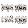 4Pcs 4 Styles Brass Box Clasps KK-DR0001-13-1