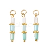 Dyed Natural Freshwater Shell Beaded Pendants PALLOY-JF05024-02-1