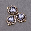Alloy Crystal Rhinestone Charms ALRI-WH0002-65H-1