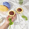 Cotton Knitting Artificial Flower AJEW-WH0013-50-4