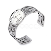 Constellation Alloy Open Cuff Bangles for Women Men LS-BJEW-C064-01AS-07-1