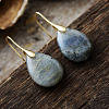 Teardrop Brass Dangle Earrings FS-WGF2982-04-1