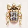 Brass Micro Pave Cubic Zirconia Pendants X-ZIRC-K078-04G-1