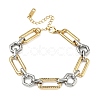 304 Stainless Steel Link Chain Bracelets for Women BJEW-A169-01GP-4